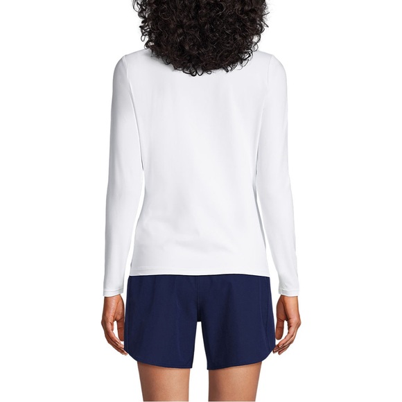 Lands’end Women's Crew Neck Long Sleeve Rash Guard UPF 50 Swim Tee XS - Picture 3 of 6